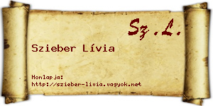 Szieber Lívia névjegykártya